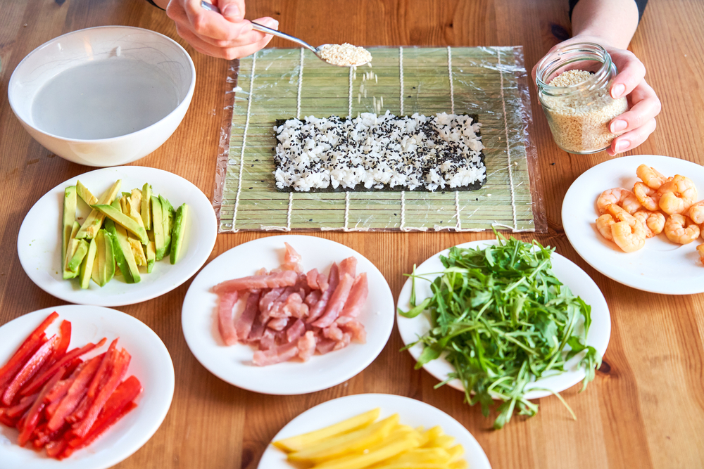 Sushi making classes ingredients